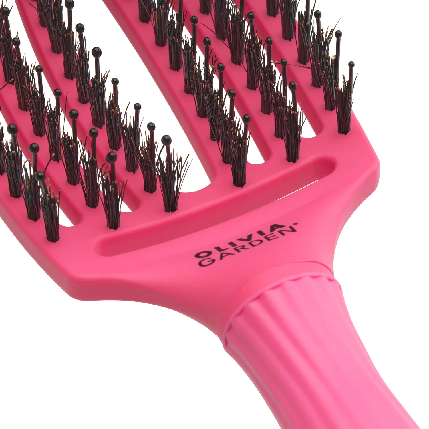 Brosse dĂ©mĂȘlante Fingerbrush Combo Hot Pink Moyenne Olivia Garden - Image 3