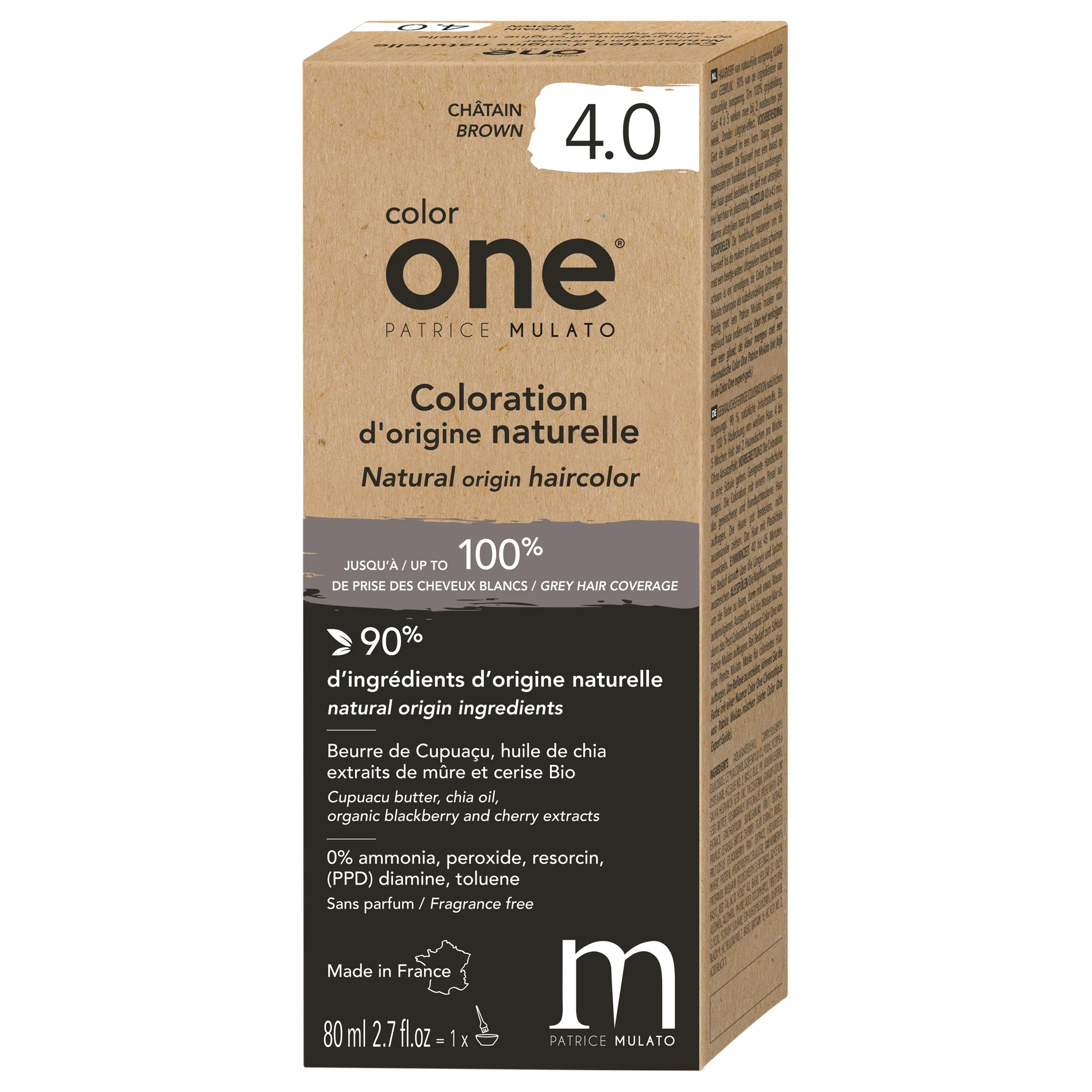 Coloration Naturelle 4.0 CHÂTAIN Color One Mulato 80 ML - Image 2