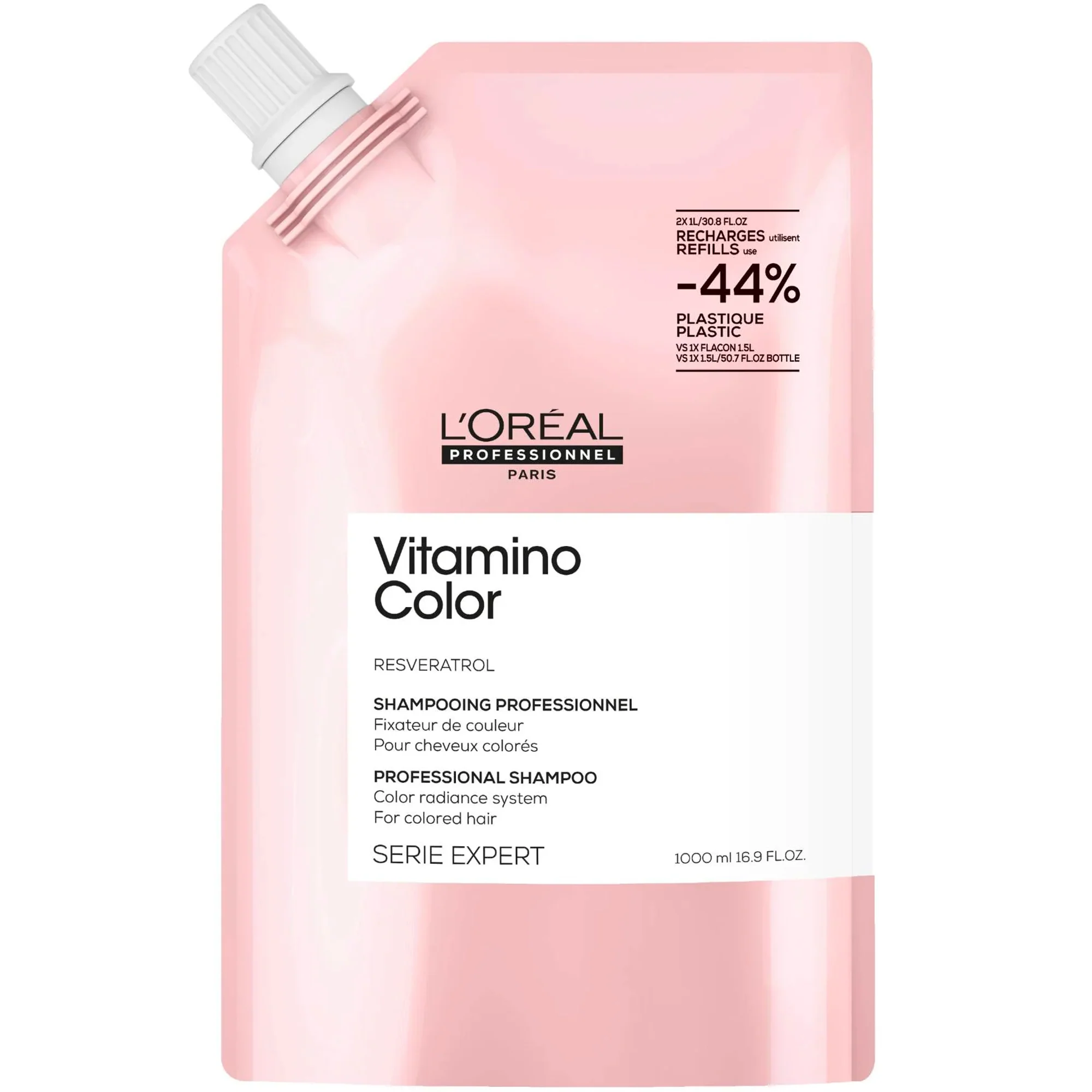 Ăco-Recharge Shampoing Vitamino Color L'OrĂ©al Pro 1000 ML