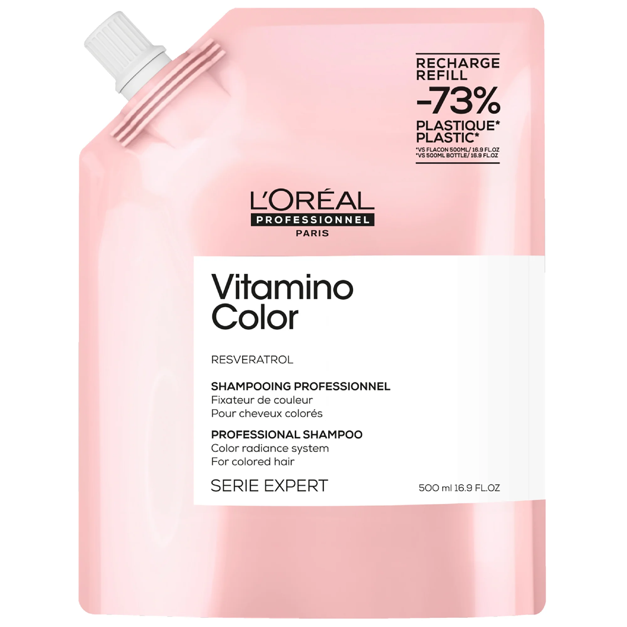 Ăco-Recharge Shampoing Vitamino Color L'OrĂ©al Pro 500 ML