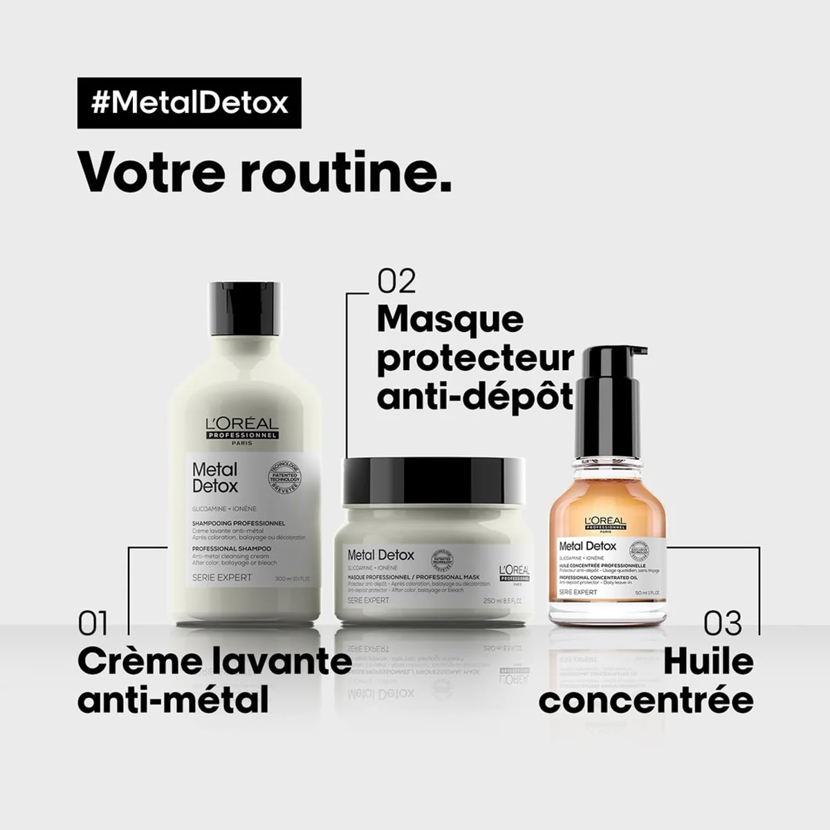 Huile Concentrée Protectrice Metal Detox L'Oréal Professionnel 50 ML - Image 3