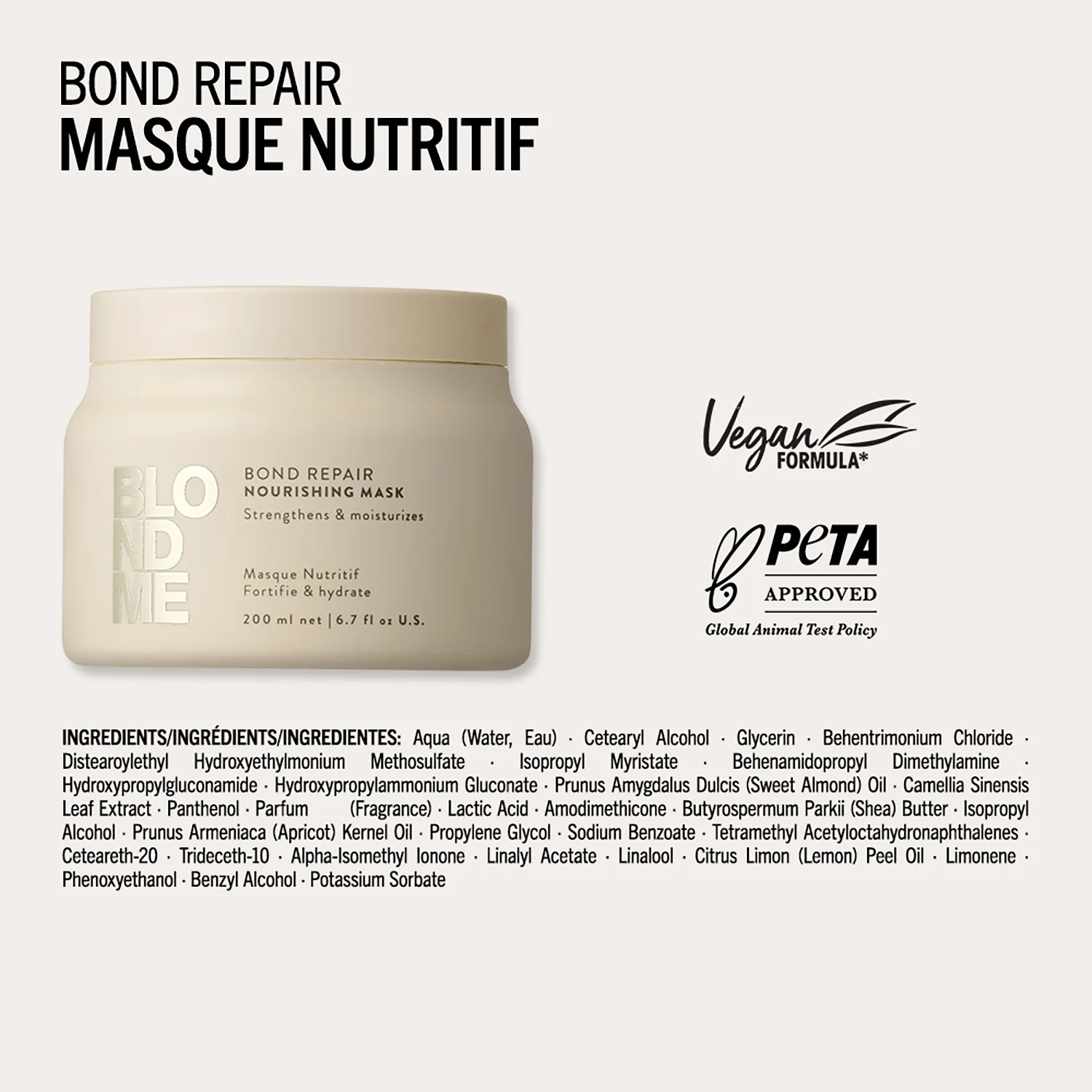 Masque Nutritif Blond Me Bond Repair Schwarzkopf 200 ML - Image 6