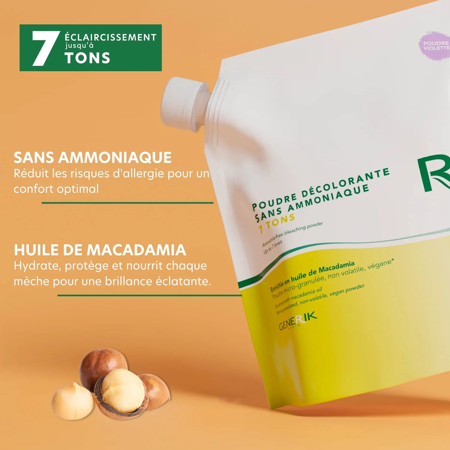 Poudre Décolorante 7 Tons Sans Ammoniaque Generik 500G - Image 2