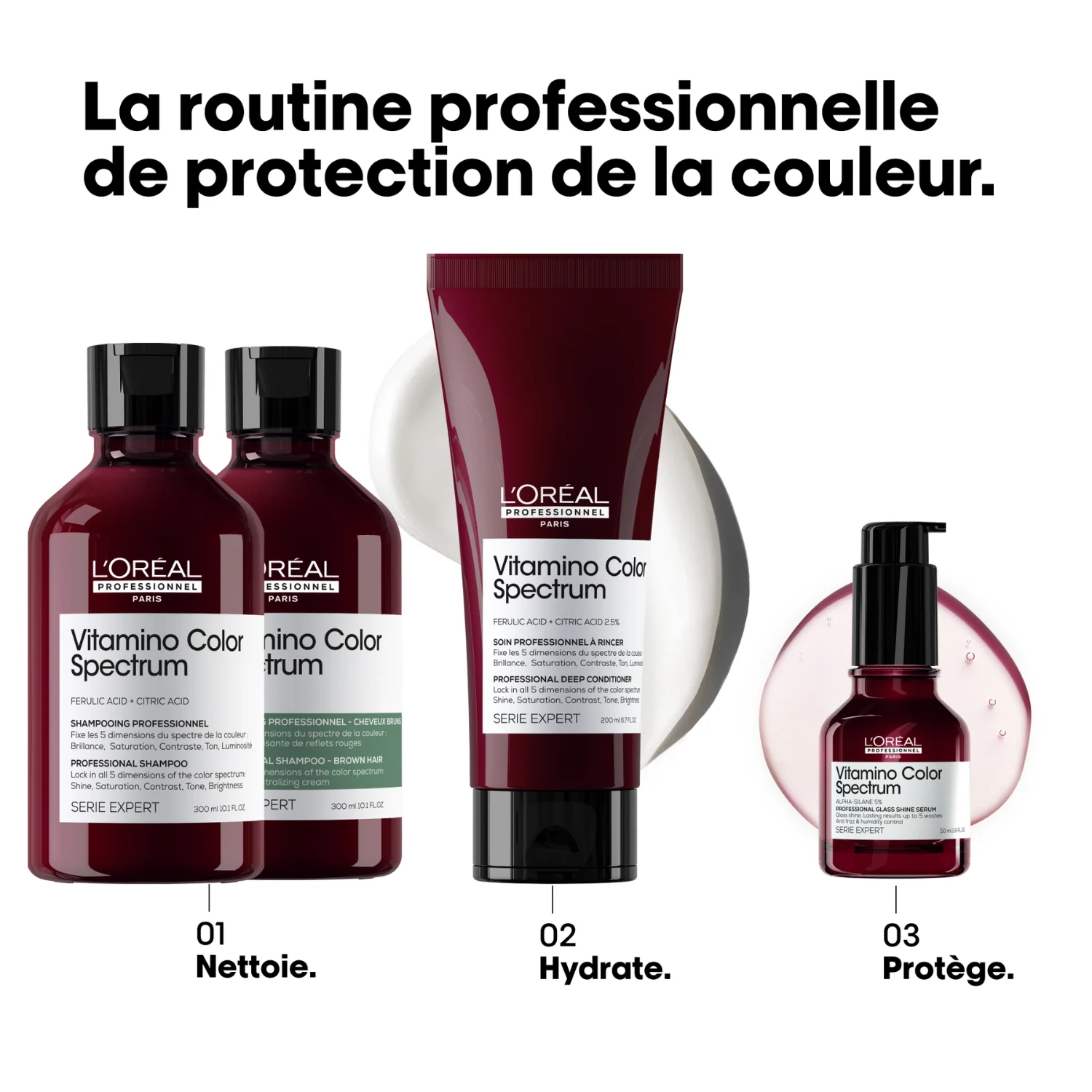 Shampoing Vert Anti-Rouge Vitamino Color Spectrum L'Oréal Professionnel 300 ML - Image 5