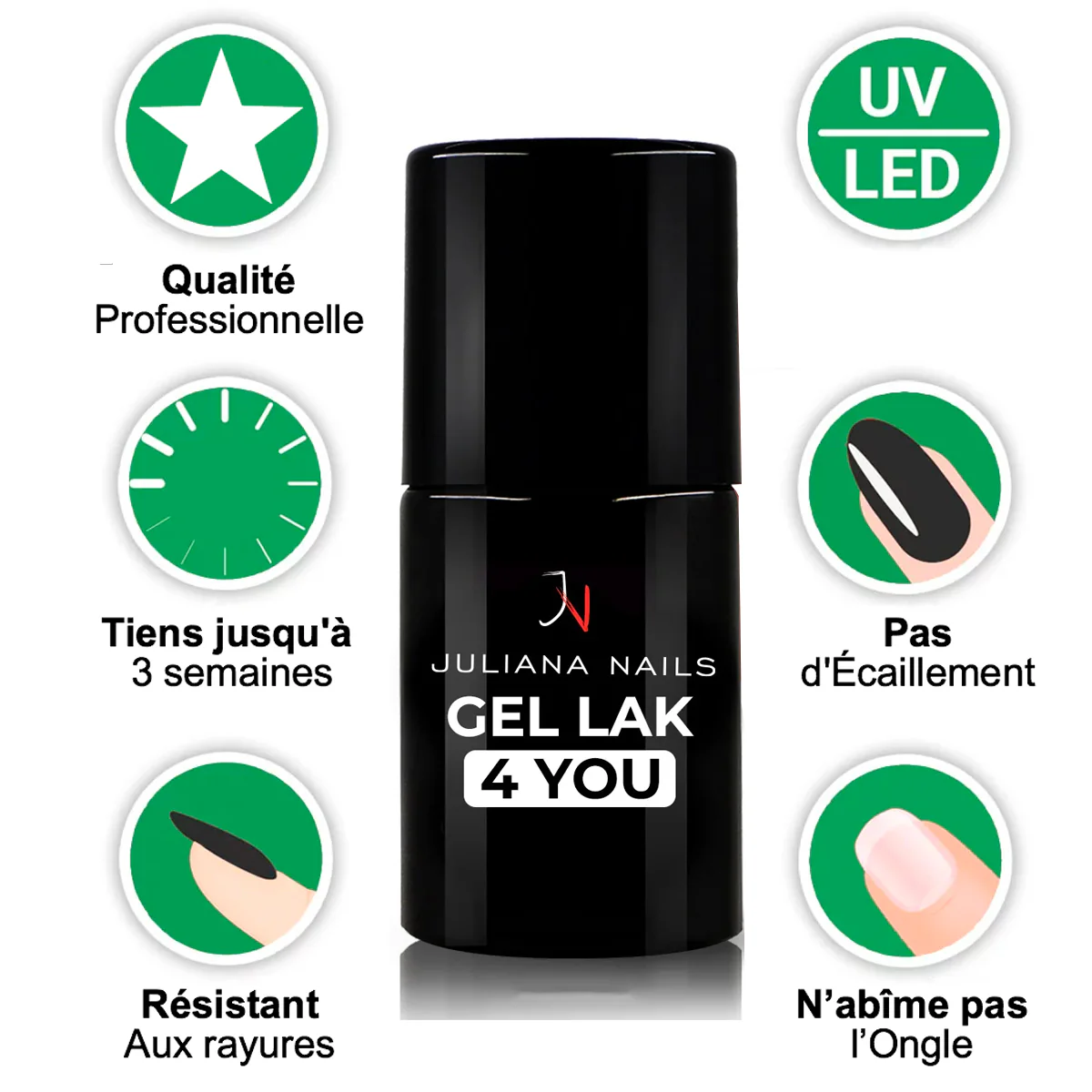 Vernis Semi-Permanent Vegan Juliana Nails Pistachio Swirl 6 ML - Image 2